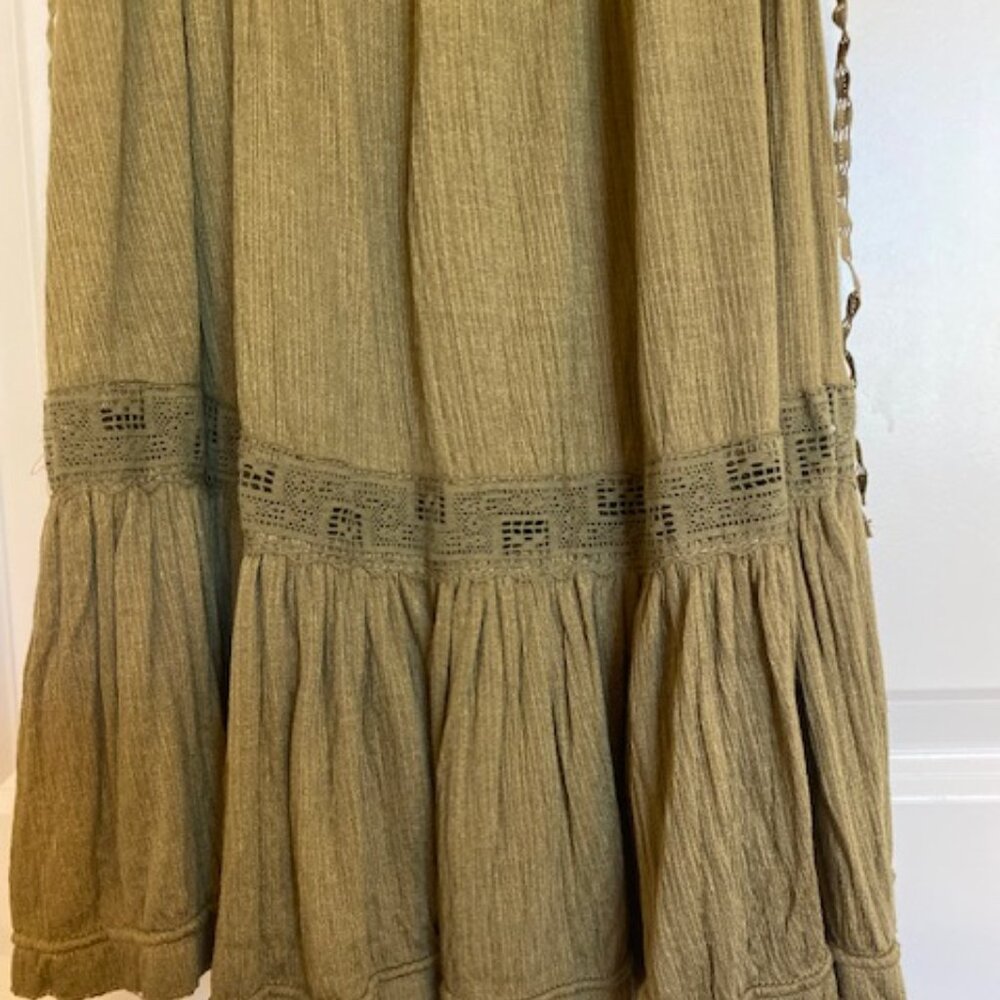 Free People Sweet Thing Tunic Mini Dress Lace Moss Size XS - Picture 10 of 16